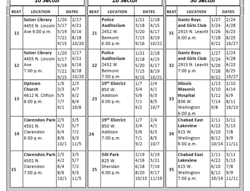 CAPS Meeting Schedule for Beat 21